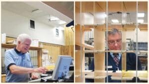 A final sendoff for 2 local postal workers