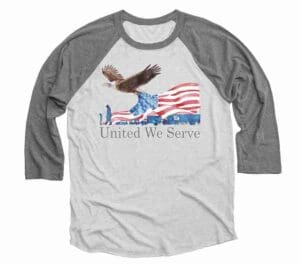 UNITED WE SERVE TSHIRTS – 100% DONATED TO POSTAL EMPLOYEE RELIEF FUND