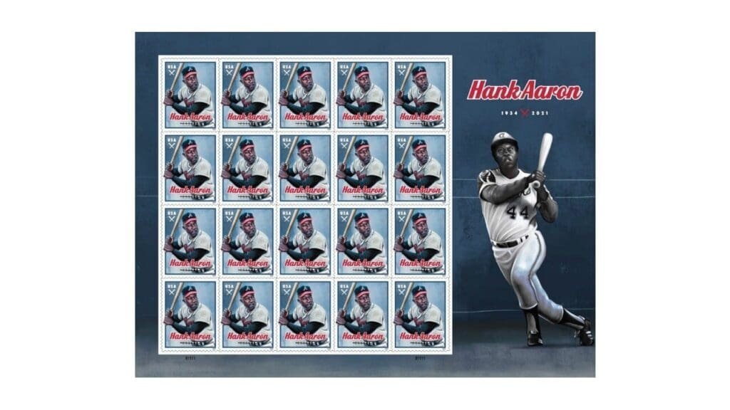 USPS Unveils Henry “Hank” Aaron Stamp On 50th Anniversary of Eclipsing Homerun Record