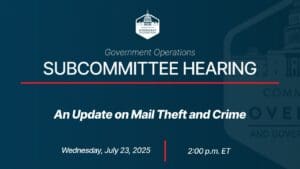 Oversight Hearing - An Update on Mail Theft and Crime