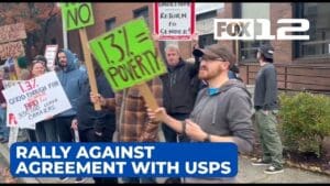 Mail carriers rally in Portland against tentative agreement between union, USPS