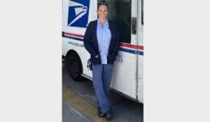 This postal employee came to the aid of a woman who had been on the floor for three days