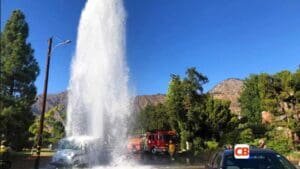 Postal Carrier Hits Fire Hydrant, Floods Altadena Street in Afternoon Incident