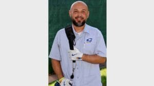 This postal employee responded when a duplex went up in flames