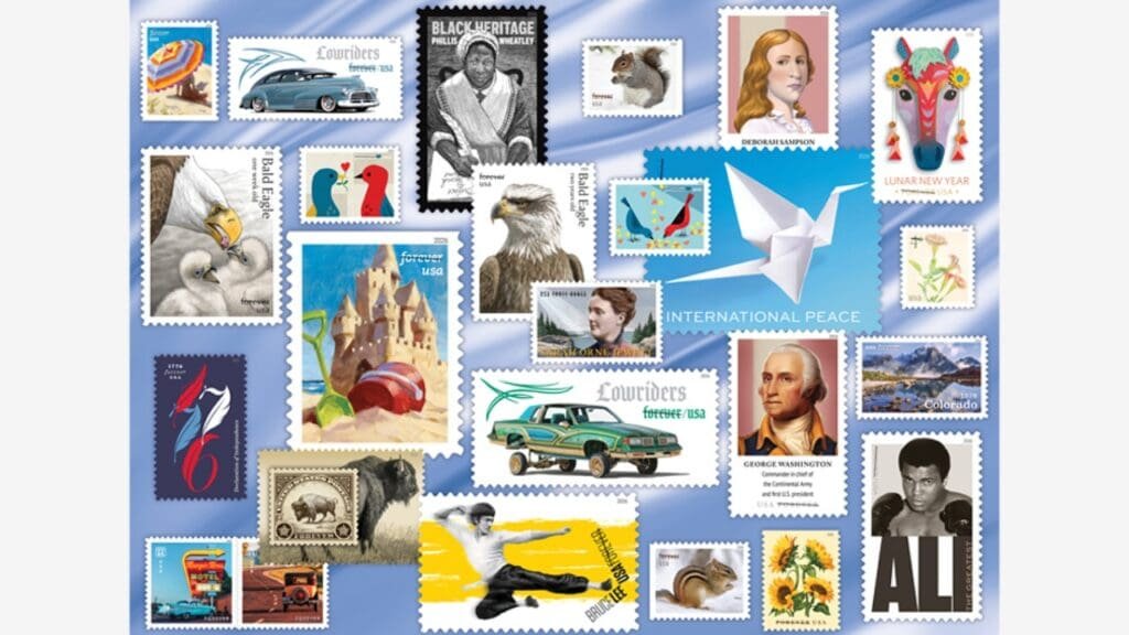The 2026 commemorative stamp collection honors milestones, icons and cultural traditions.