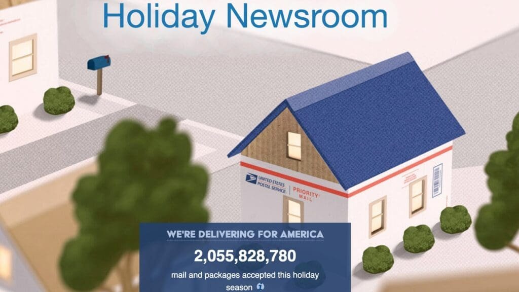 USPS launches holiday hub, real-time holiday mail counter