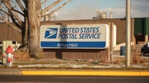 Mail exposed to snow and rain at Billings post office
