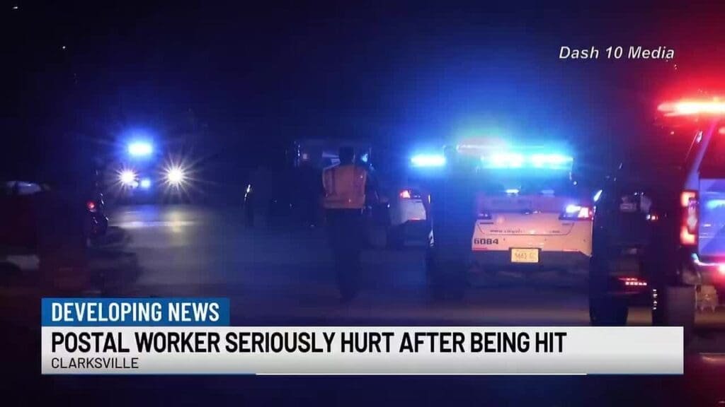 USPS Postal worker hospitalized after pedestrian crash in Clarksville