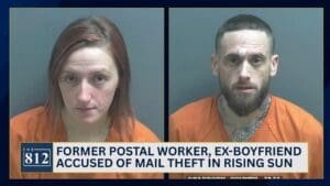 Former postal worker, ex-boyfriend accused of mail theft in Rising Sun
