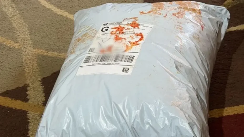 USPS responds after woman claims she received package covered in blood