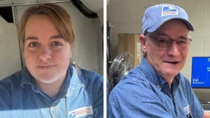 This postal employee learned her job from her father