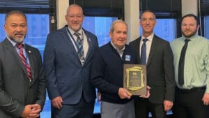 Letter Carrier Larry Schultz was recently recognized for 60 years of service