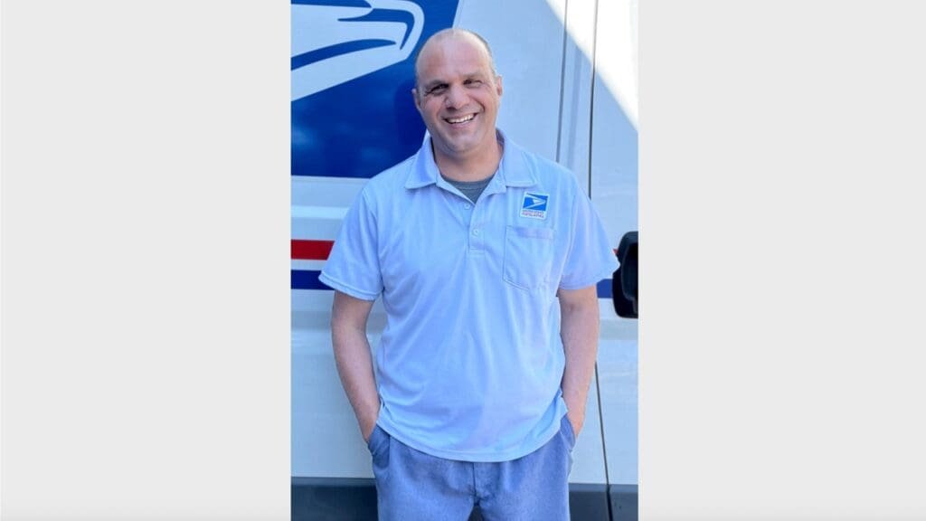 This postal employee helped a customer who collapsed inside her home after having a stroke