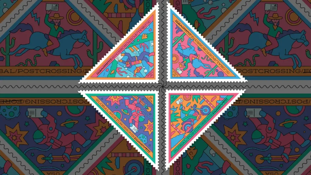 This triangle-shaped stamp has an unusual purpose