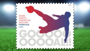 This stamp kicks off a soccer-filled summer