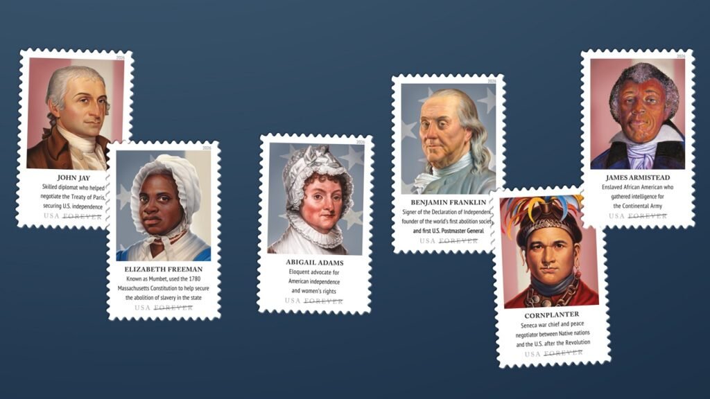 USPS rededicates its Figures of the American Revolution stamps