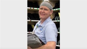 She helped a customer who fell