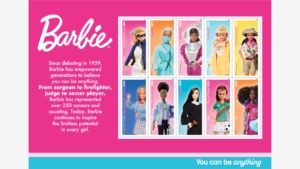 Barbie stamps make their debut