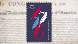 The Declaration of Independence stamp will be released on July 4