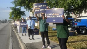 U.S. Postal Service workers union call on Congress for keeping agency funded, staff protected