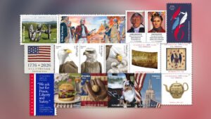Here are the stamps that mark America’s 250th