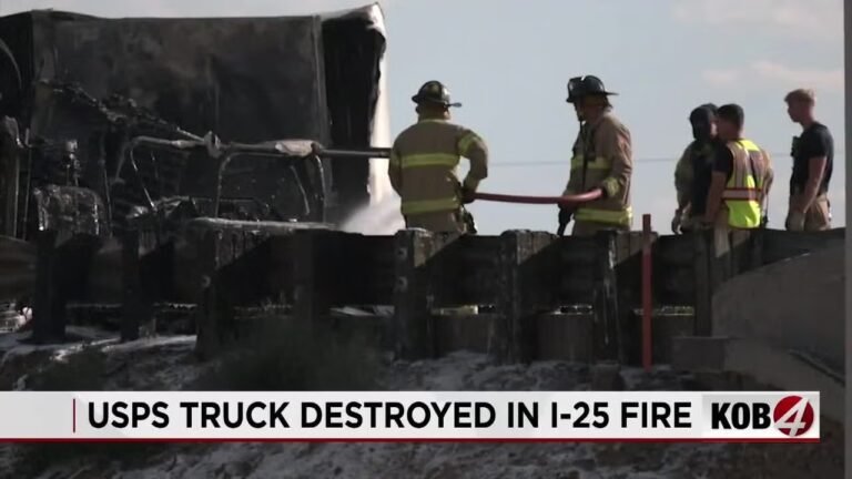 USPS truck destroyed in I-25 fire lost people’s mail