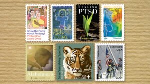 These stamps do double duty