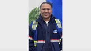 This postal employee responded to a collision involving a tractor-trailer