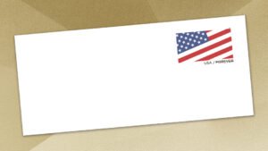 USPS issues Diagonal U.S. Flag Stamped Envelope