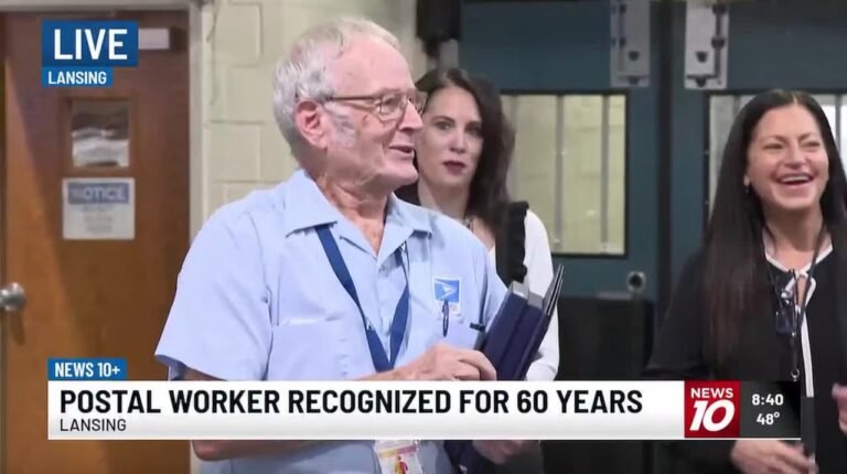 Lansing postal worker recognized for 60 years of service