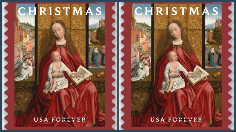 A new Christmas Madonna and Child stamp is now available From USPS
