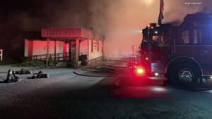 Investigation underway after fire destroys post office in western Indiana